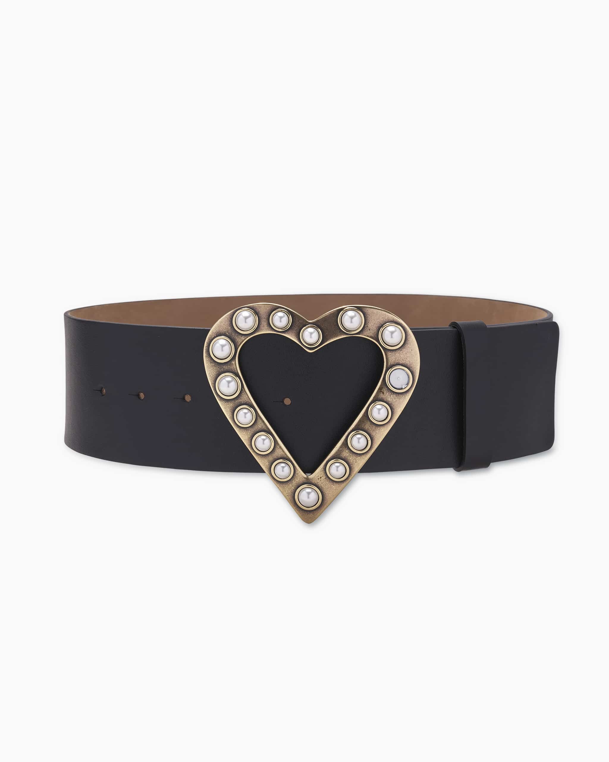 Pearl Heart Buckle Belt - Accessories | Carolina Herrera